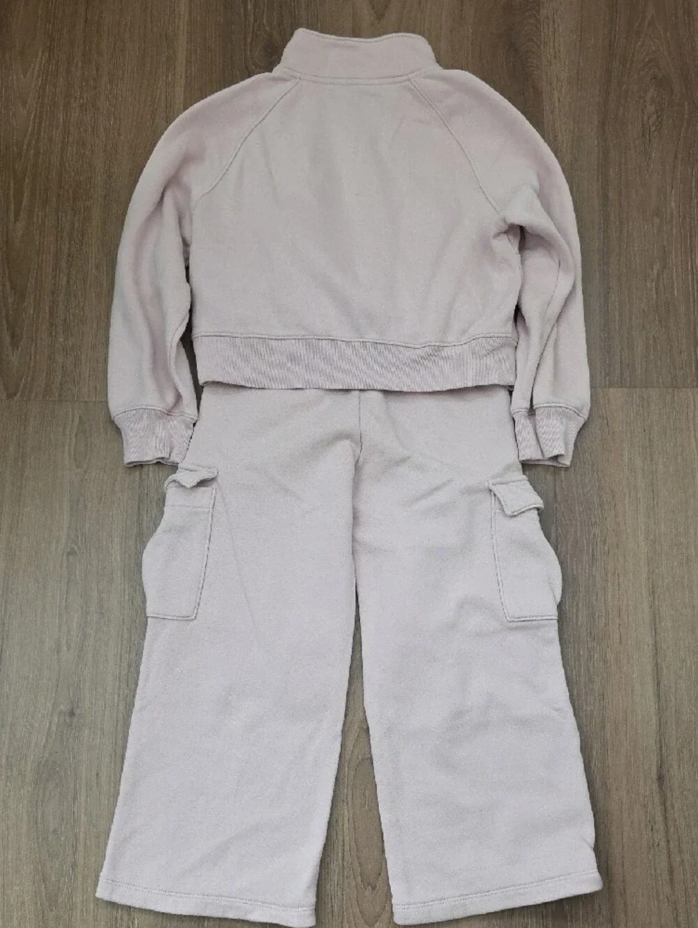 GAP Kids Blush Wide-Leg Cargo Sweatpants